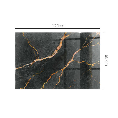 Plaque de sol en verre pour poêle Marbre classique avec des veines subtiles