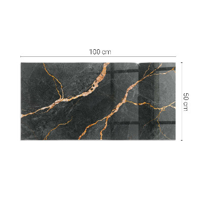 Plaque de sol en verre pour poêle Marbre classique avec des veines subtiles