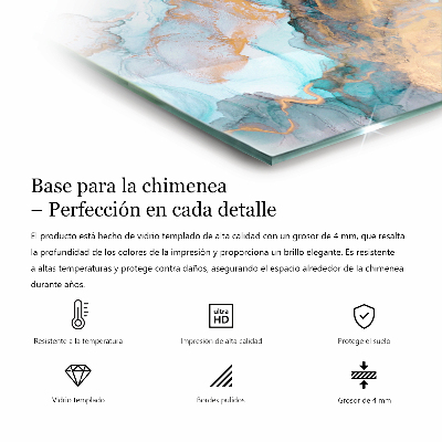 Plaque de sol en verre pour poêle Arrière-plan avec des feuilles tropicales