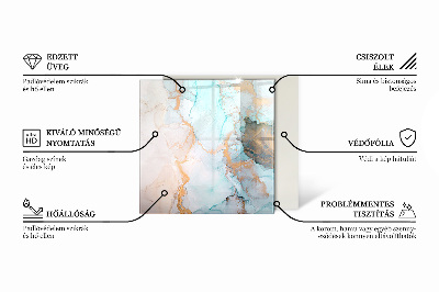 Plaque de sol en verre pour poêle Arrière-plan avec des feuilles tropicales