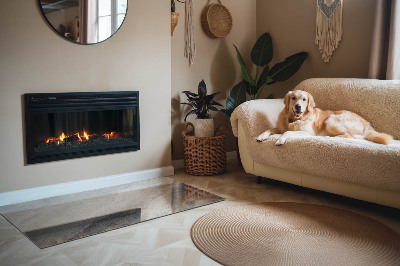 Plaque de sol en verre pour poêle L'esthétique de la pierre naturelle