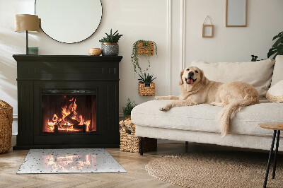 Plaque de sol en verre pour poêle Motif en pierre avec des détails subtils