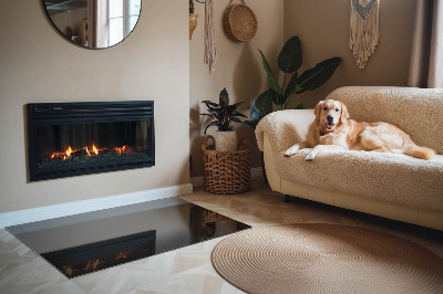 Plaque de sol en verre pour poêle Couleur graphite foncé