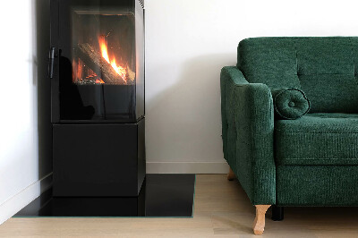 Plaque de sol en verre pour poêle Couleur graphite foncé