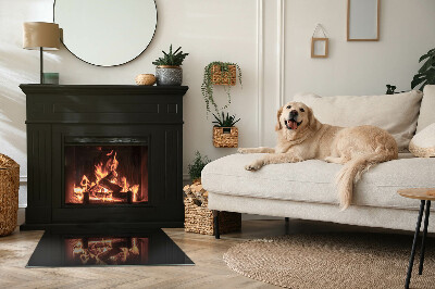 Plaque de sol en verre pour poêle Couleur graphite foncé