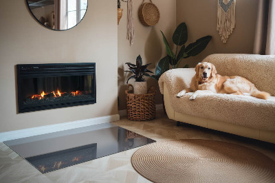 Plaque de sol en verre pour poêle Couleur bleu foncé