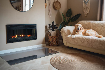 Plaque de sol en verre pour poêle Couleur bleu foncé