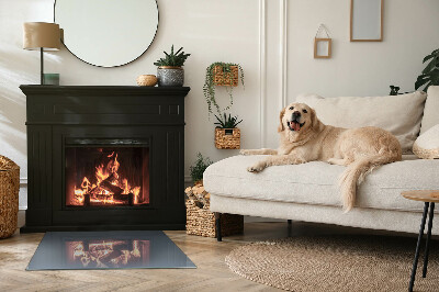Plaque de sol en verre pour poêle Couleur bleu foncé