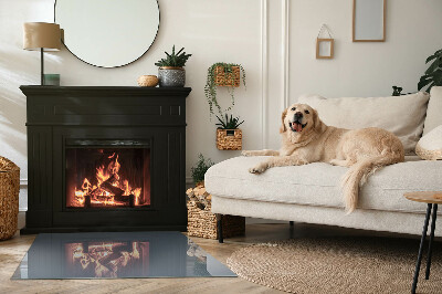 Plaque de sol en verre pour poêle Couleur bleu foncé