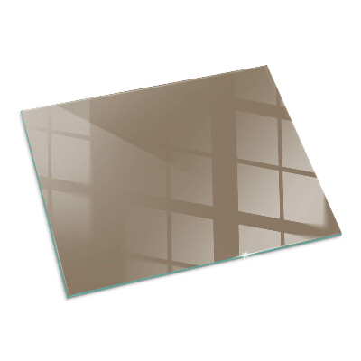 Plaque de sol en verre pour poêle Couleur marron