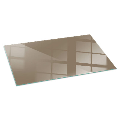 Plaque de sol en verre pour poêle Couleur marron