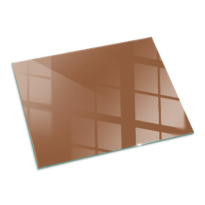 Plaque de sol en verre pour poêle Couleur marron
