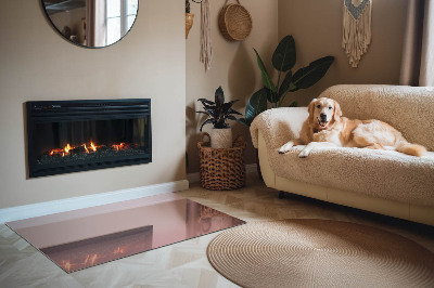 Plaque de sol en verre pour poêle Couleur rose