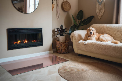 Plaque de sol en verre pour poêle Couleur rose