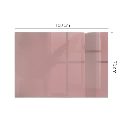 Plaque de sol en verre pour poêle Couleur rose