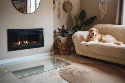 Plaque de sol en verre pour poêle Couleur vert clair