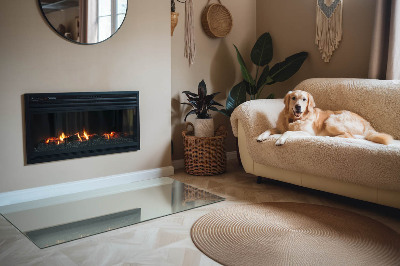 Plaque de sol en verre pour poêle Couleur vert clair
