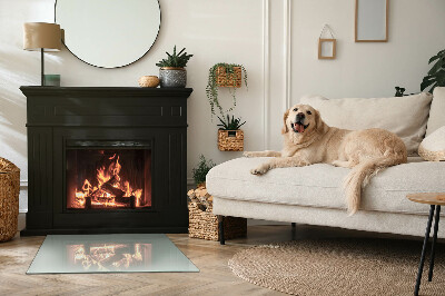 Plaque de sol en verre pour poêle Couleur vert clair