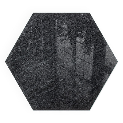 Vitre sous poêle à bois hexagonal Aspect de la pierre brute