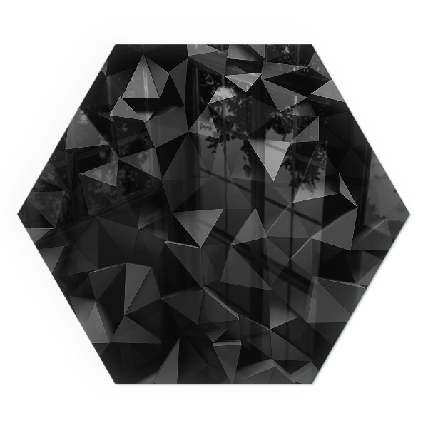 Plaque verre devant cheminée hexagonal Motif géométrique tridimensionnel