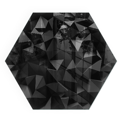 Plaque verre devant cheminée hexagonal Motif géométrique tridimensionnel