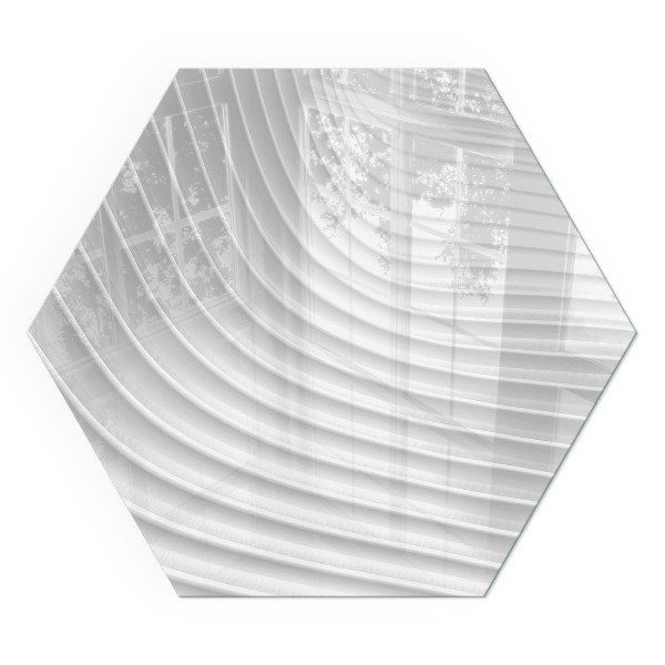 Vitre sous poêle à bois hexagonal Vagues de motifs sophistiqués