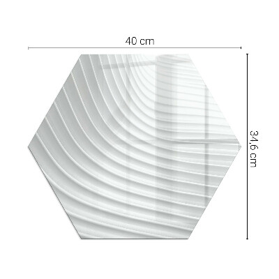 Vitre sous poêle à bois hexagonal Vagues de motifs sophistiqués