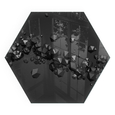 Verre sous poêle à bois hexagonal Formes de nuages ​​dans une composition abstraite