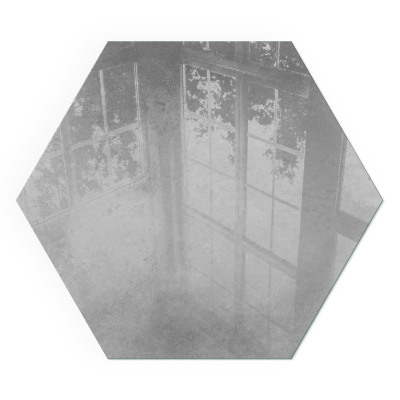 Verre sous poêle à bois hexagonal Style effet béton