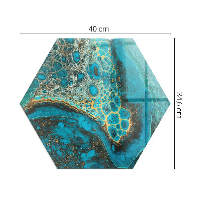 Plaque verre devant cheminée hexagonal Un motif expressif à la forme organique