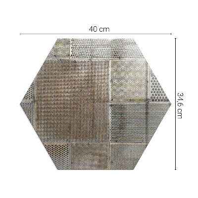 Verre sous poêle à bois hexagonal Conception en métal perforé