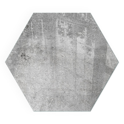 Vitre sous poêle à bois hexagonal Motif en béton brut