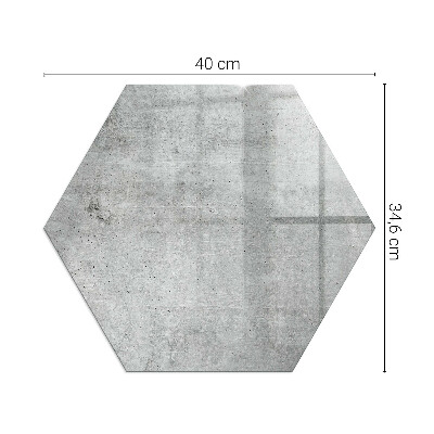Vitre sous poêle à bois hexagonal Motif en béton brut