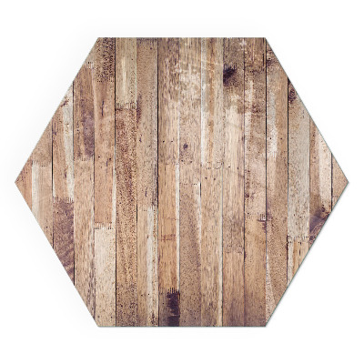 Vitre sous poêle à bois hexagonal Motif de plateau dans un agencement harmonieux