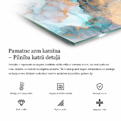 Vitre sous poêle à bois hexagonal Motif de plateau dans un agencement harmonieux