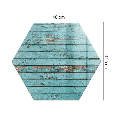 Vitre sous poêle à bois hexagonal Esthétique rustique des planches du produit