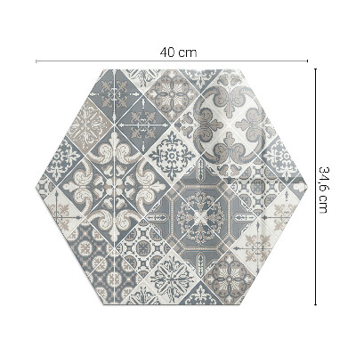 Vitre sous poêle à bois hexagonal Motifs de mosaïque décoratifs