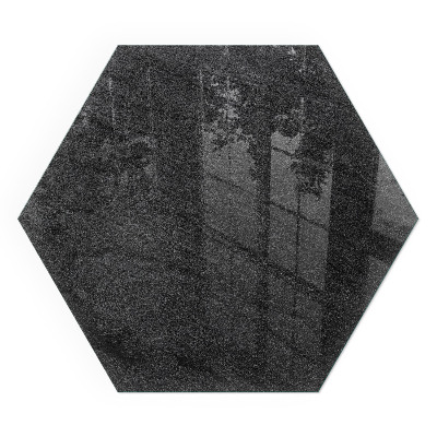 Vitre sous poêle à bois hexagonal Motif de pavage en pierre