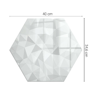 Verre sous poêle à bois hexagonal Conception abstraite sous forme de formes