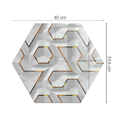 Verre sous poêle à bois hexagonal Motif 3d abstrait