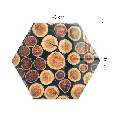 Vitre sous poêle à bois hexagonal Une boîte à motif de bois en creux