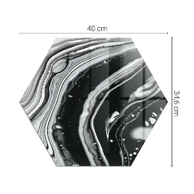 Plaque verre devant cheminée hexagonal Lignes et vagues dans une version moderne