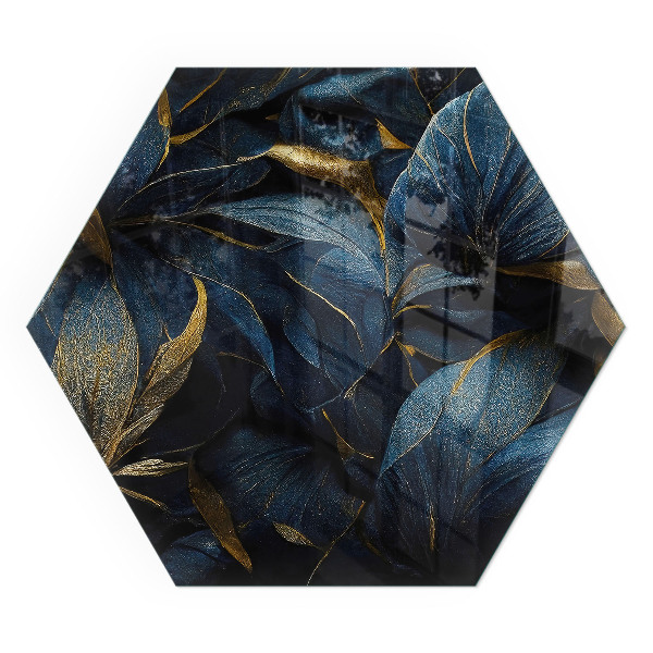 Verre sous poêle à bois hexagonal Feuilles chics disposées selon un motif