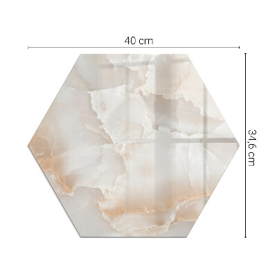 Vitre sous poêle à bois hexagonal Motif de pierre naturelle