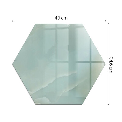 Plaque verre devant cheminée hexagonal Motif élégant en marbre