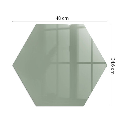 Verre sous poêle à bois hexagonal Couleur gris-vert