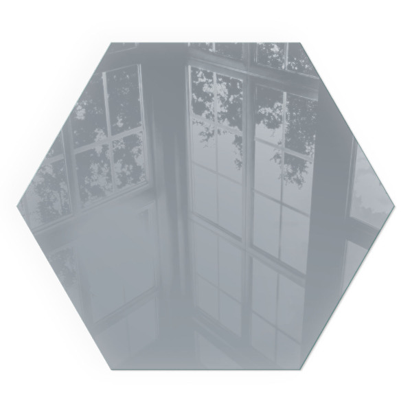 Vitre sous poêle à bois hexagonal Couleur grise