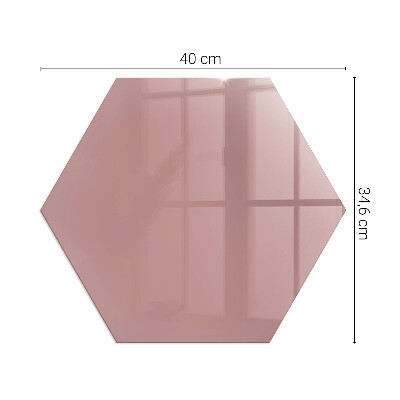 Plaque verre devant cheminée hexagonal Couleur rose