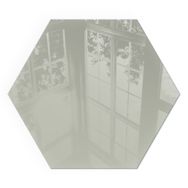 Vitre sous poêle à bois hexagonal Couleur gris-vert