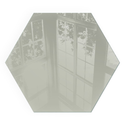 Vitre sous poêle à bois hexagonal Couleur gris-vert